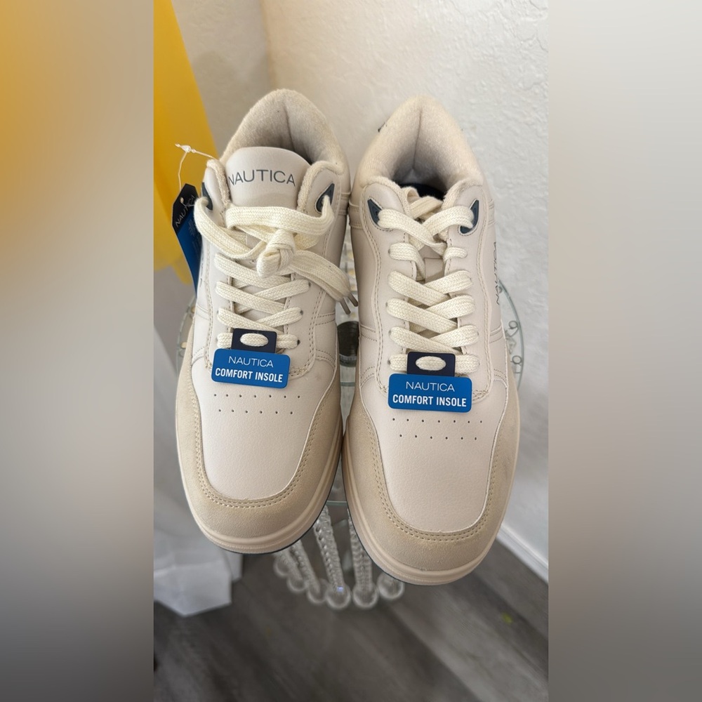 Nautica Beige Sneakers with Comfort Insole